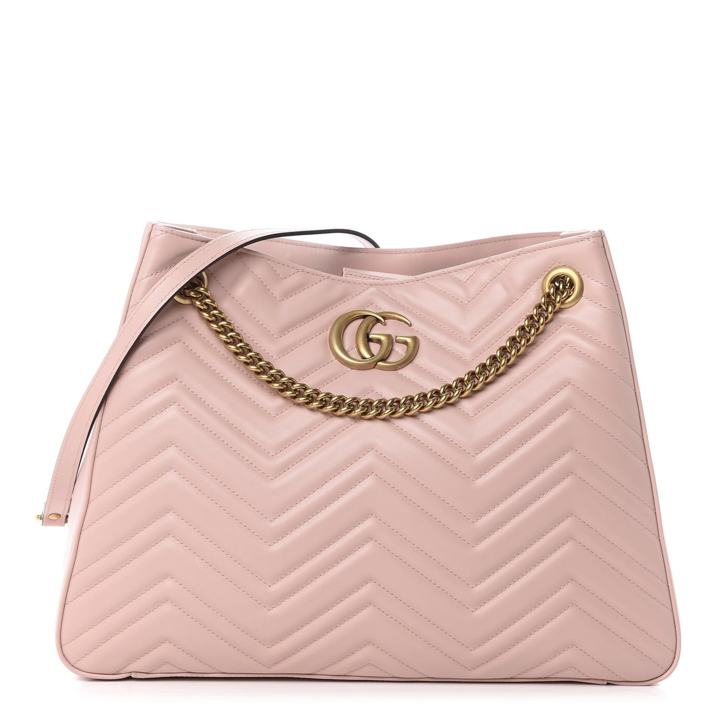Calfskin Matelasse Medium GG Marmont Shoulder Tote Bag Perfect Pink