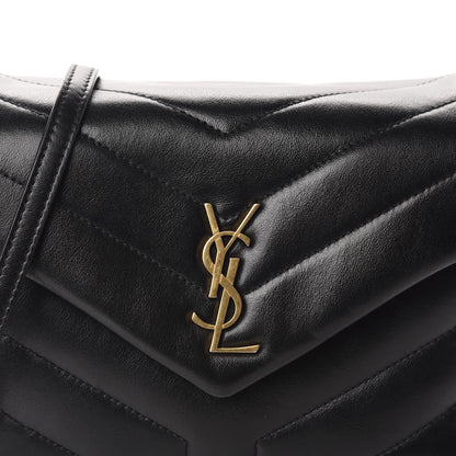 Saint Laurent Calfskin Y Quilted Monogram Toy Loulou Crossbody Bag Black 11 of 12