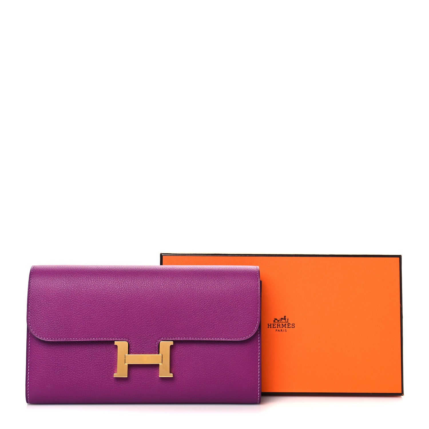 Hermes Evercolor Constance Long Wallet Anemone 10 of 10
