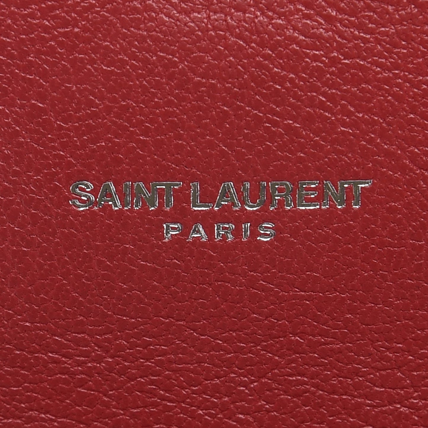 Sheepskin Matelasse Chevron Medium Monogram Chain Bag Red