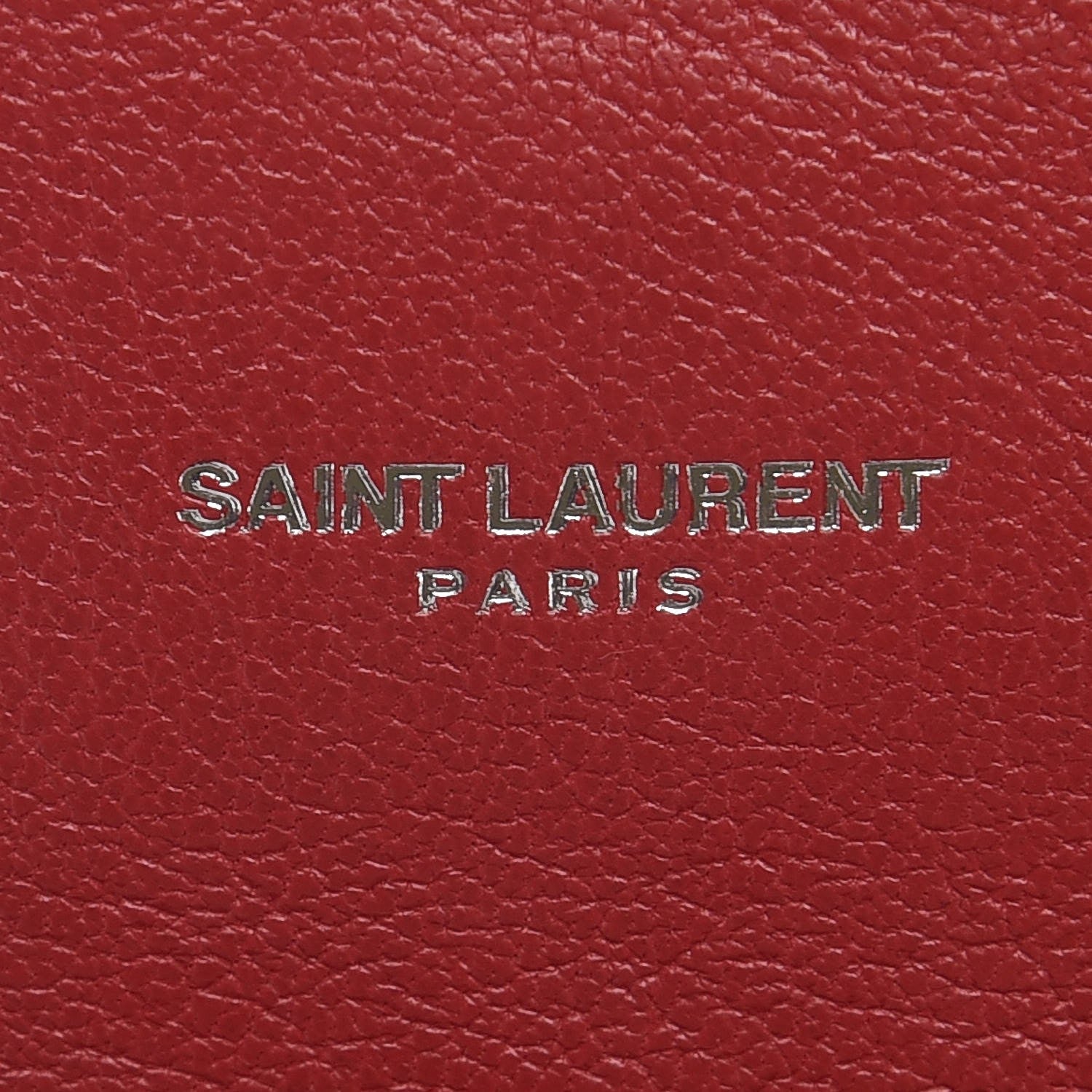 Saint Laurent Sheepskin Matelasse Chevron Medium Monogram Chain Bag Red 6 of 8