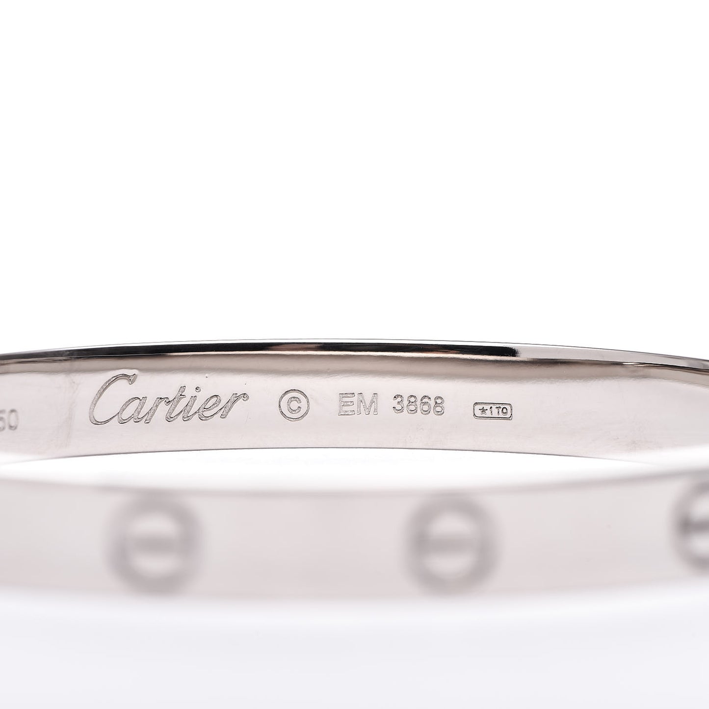 18K White Gold LOVE Bracelet 17
