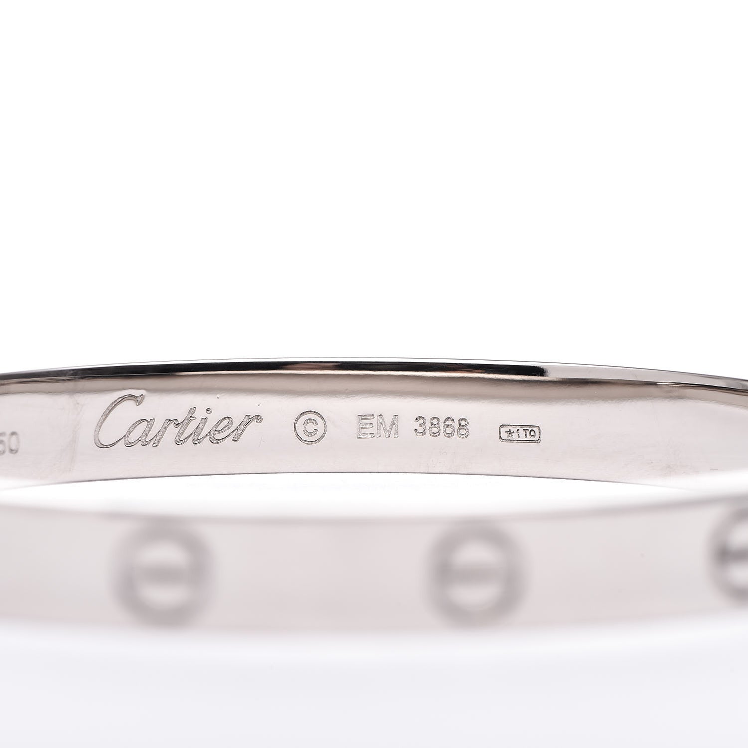 Cartier 18K White Gold LOVE Bracelet 17 6 of 8