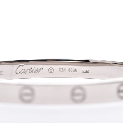 Cartier 18K White Gold LOVE Bracelet 17 6 of 8