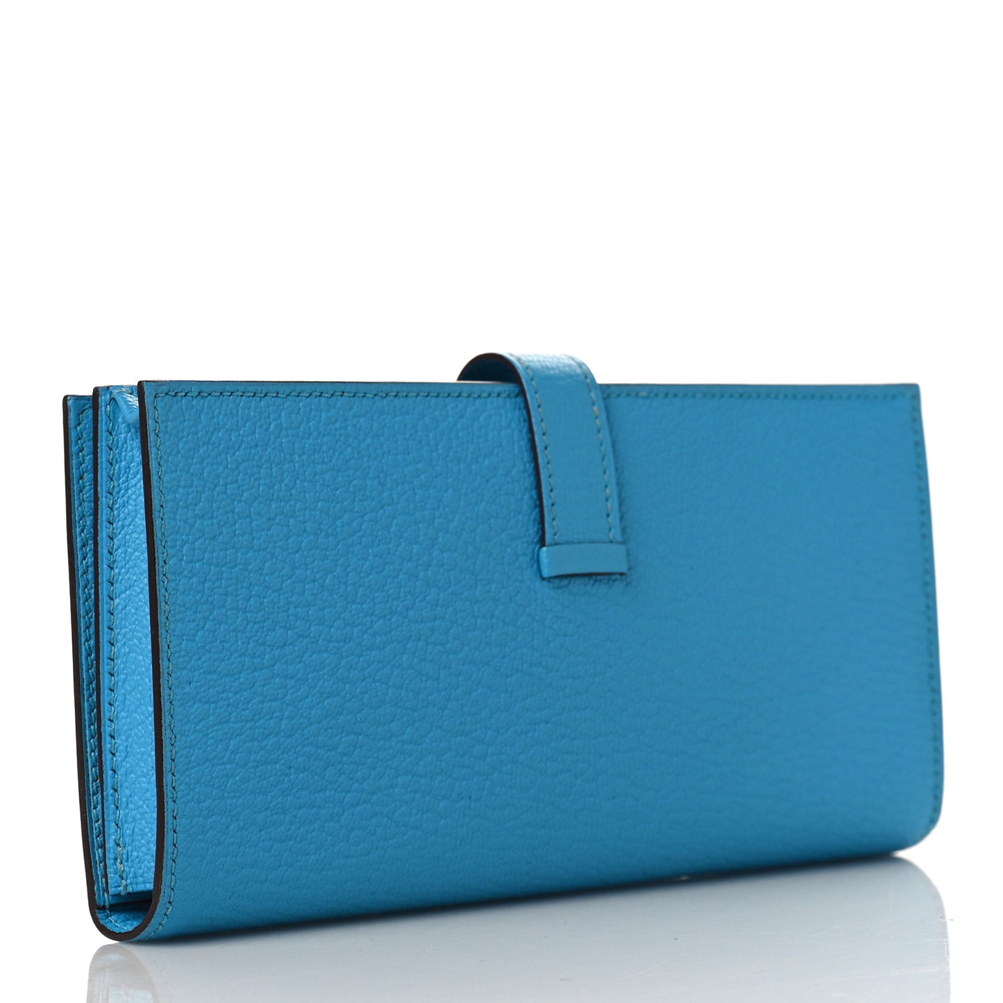 Chevre Mysore Bearn Gusset Wallet Bleu Azteque