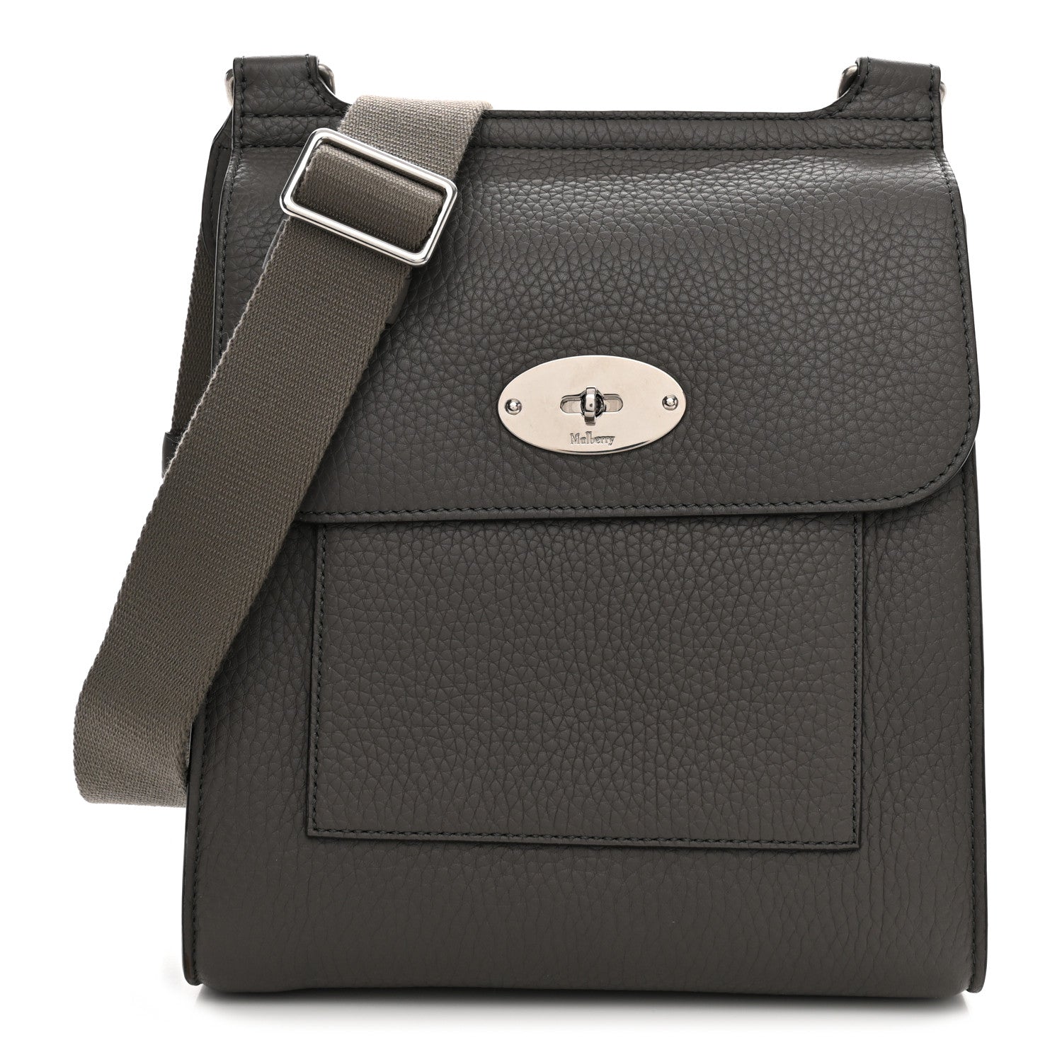 Mulberry Grain Calfskin New Antony Messenger Crossbody Grey 1 of 10