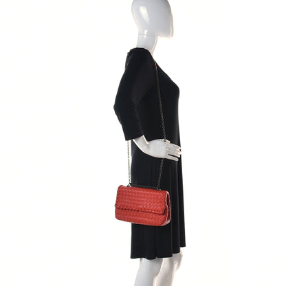 Bottega Veneta Nappa Intrecciato Baby Olimpia Shoulder Bag Vesuvio 2 of 9