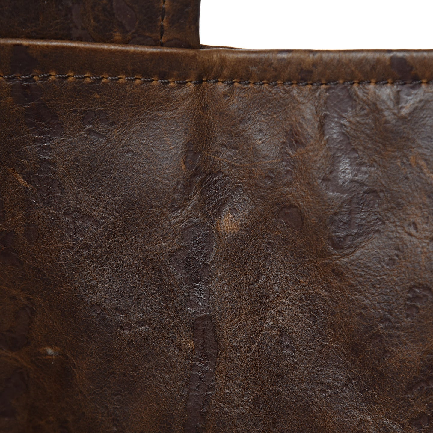 Aged Crumpled Calfskin Small Vintage Flap Brown