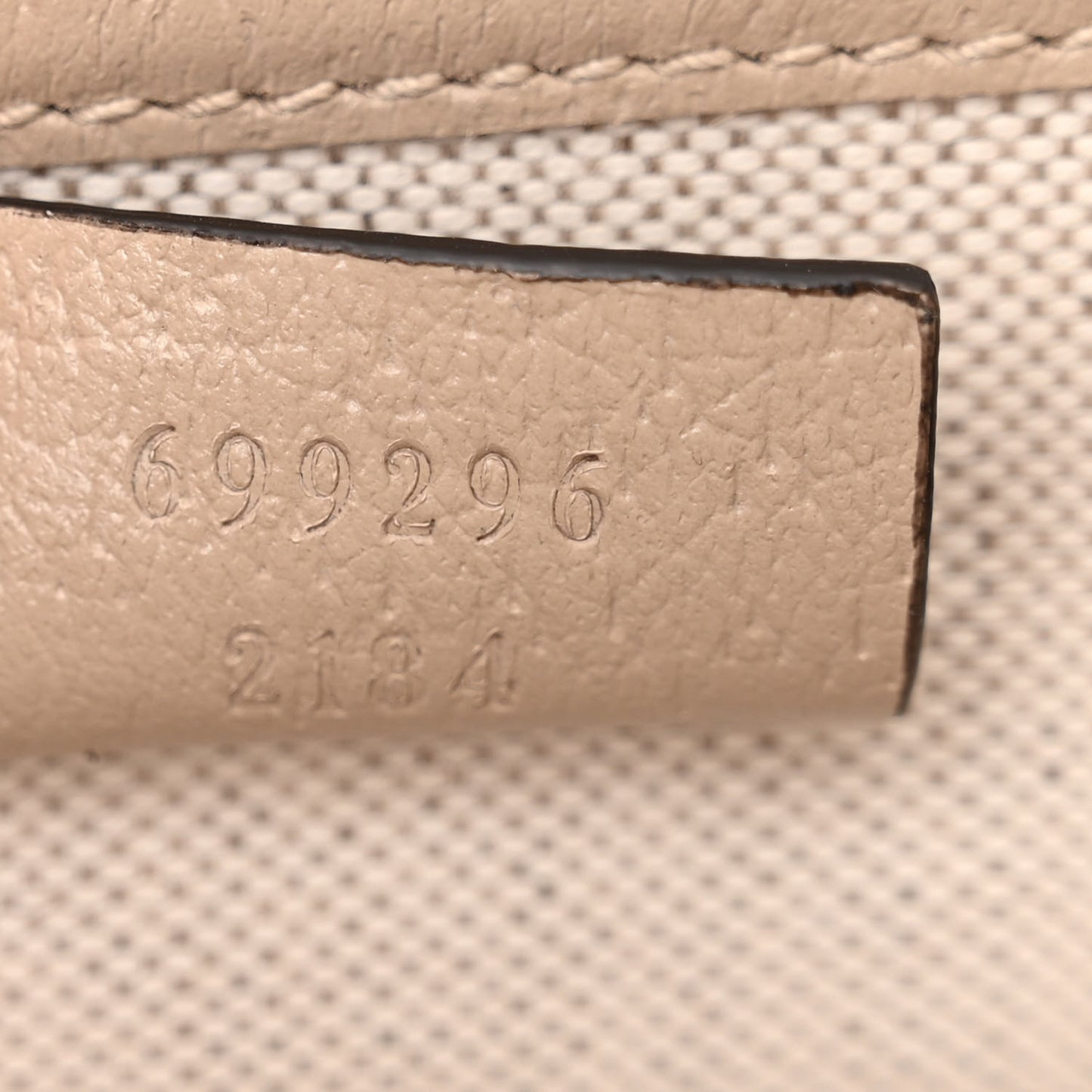 GG Supreme Monogram Textured Dollar Calfskin Mini Horsebit 1955 Shoulder Bag Beige Mystic White Oatmeal