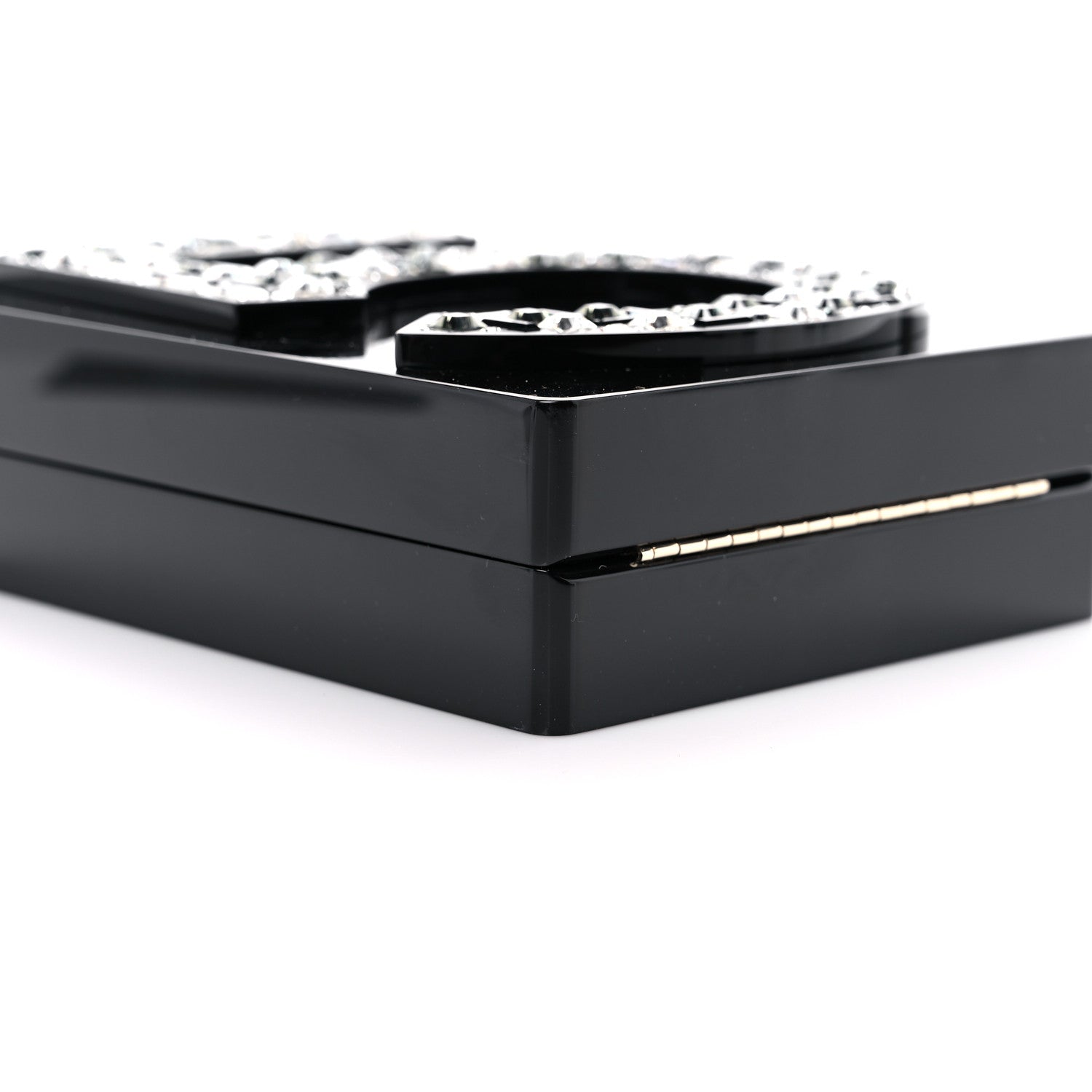 Chanel Plexiglass Strass Mosaic No 5 Minaudière Clutch Black 7 of 13