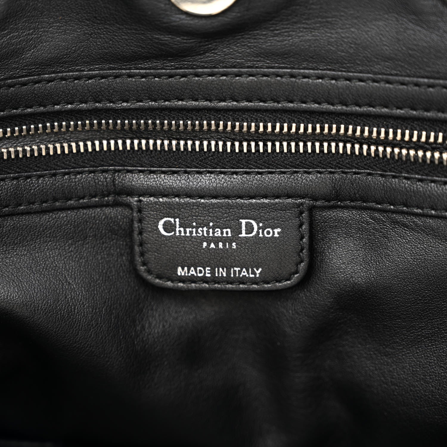 Christian Dior Lambskin Woven Large Lady Dior Shopping Tote Black 6 of 18