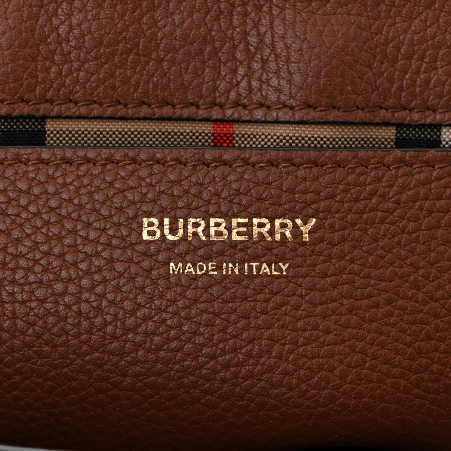 Burberry Calfskin Vintage Check Note Crossbody Bag Tan 6 of 10