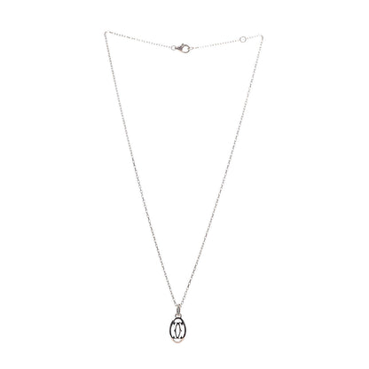 Cartier 18K Pink Gold Diamond Logo Pendant Necklace 3 of 6