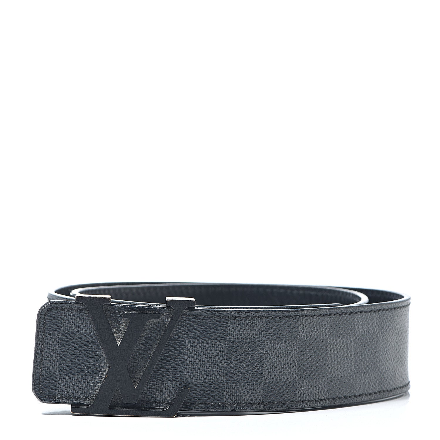 Louis Vuitton Damier Graphite 40mm LV Initiales Belt 85 34 1 of 8