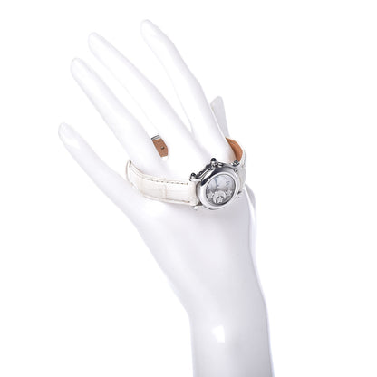 Chopard Stainless Steel Alligator Diamond Mother of Pearl 26mm Happy Sport Moon Star Quartz Watch 2 of 9