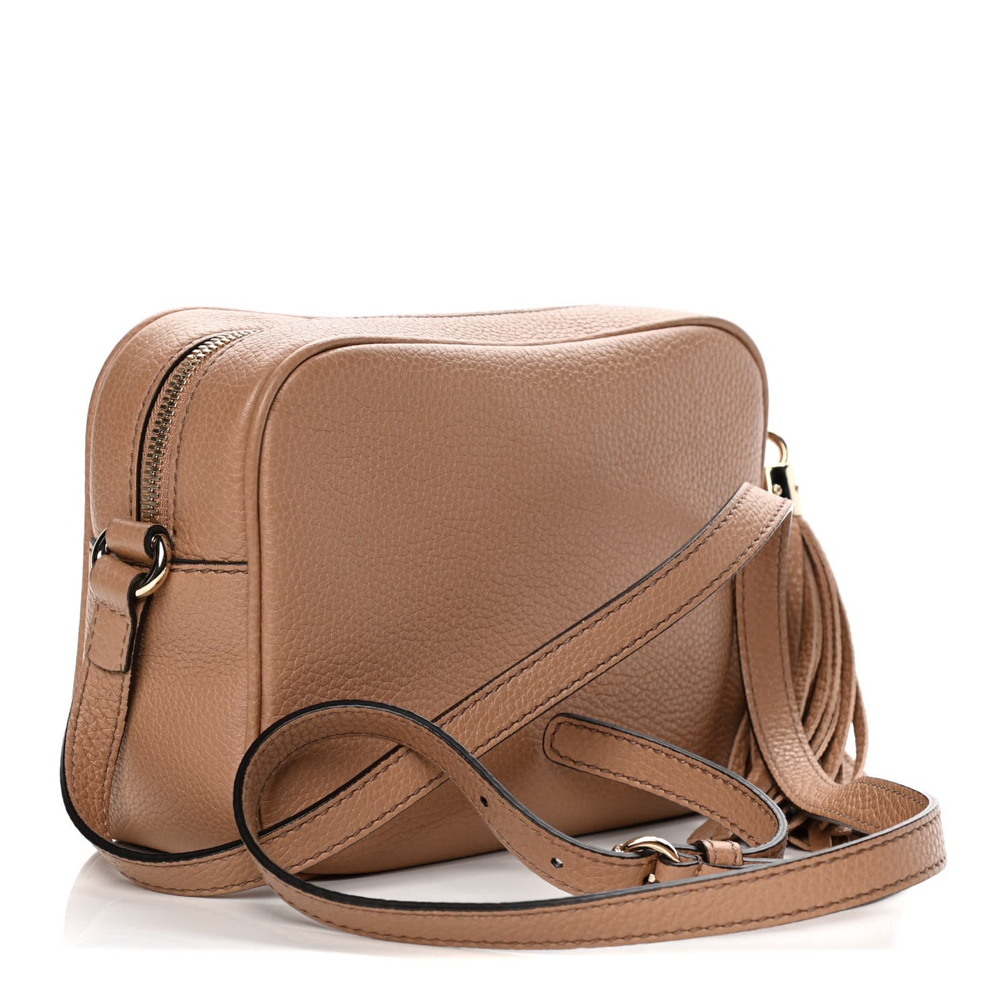 Pebbled Calfskin Small Soho Disco Bag Camelia