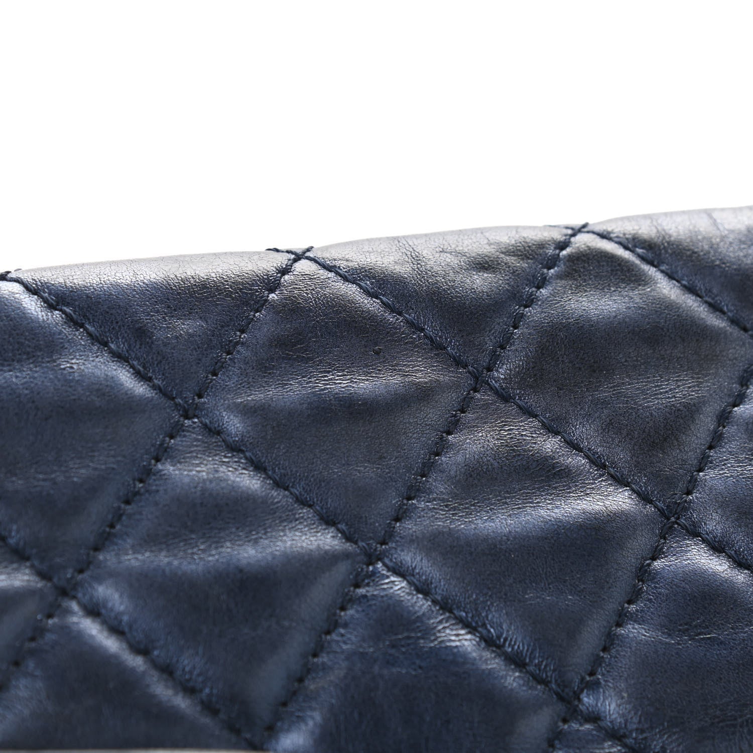 Chanel Metallic Aged Calfskin Quilted 2.55 Reissue 227 Flap Blue 16 of 18