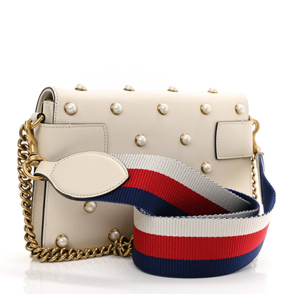 Gucci Nappa Pearl Studded Mini Queen Margaret Broadway Shoulder Bag Mystic White 4 of 15