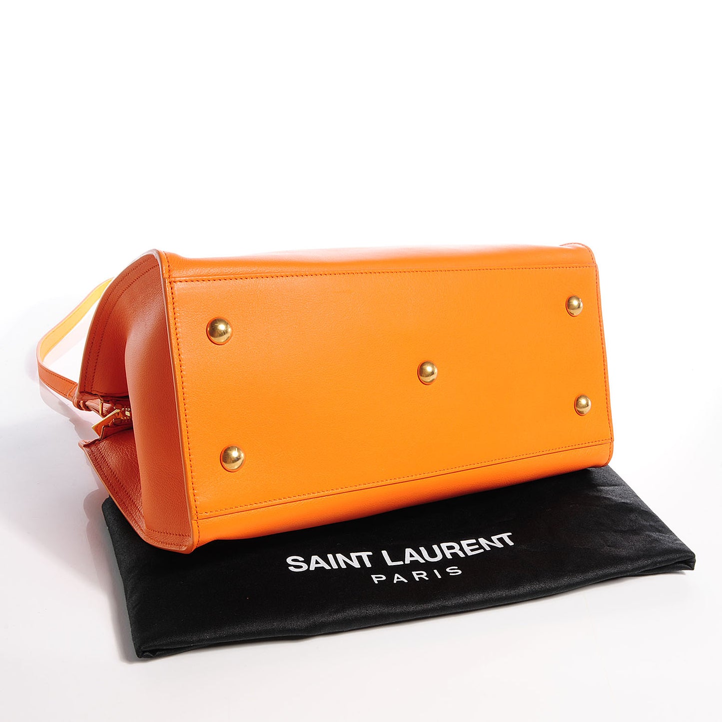 Leather Small Classic Y Cabas Orange