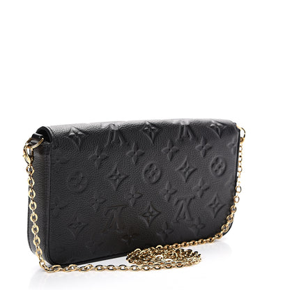 Louis Vuitton Empreinte Pochette Felicie Chain Wallet Black 2 of 11