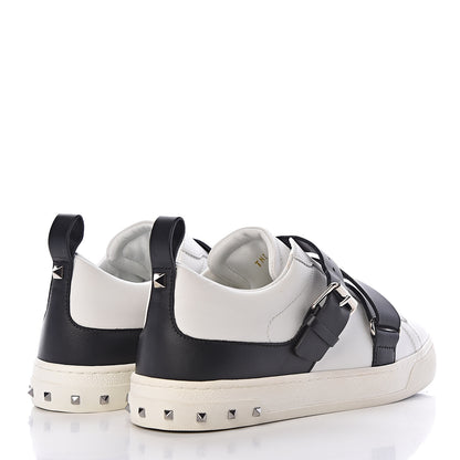 Valentino Garavani Calfskin Womens V Punk Low Top Sneakers 37 White Black 4 of 8
