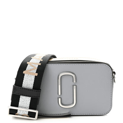 Marc Jacobs Saffiano Small Snapshot Camera Bag Wolf Grey 1 of 10