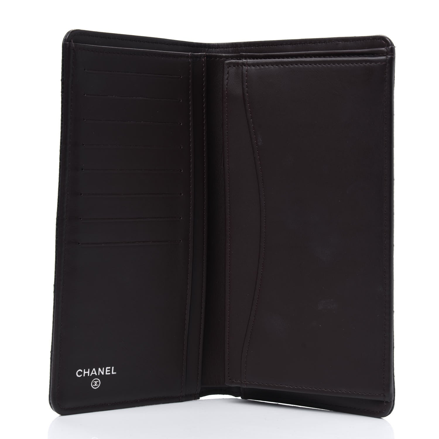 Chanel Caviar Quilted Yen Wallet Black 5 of 19