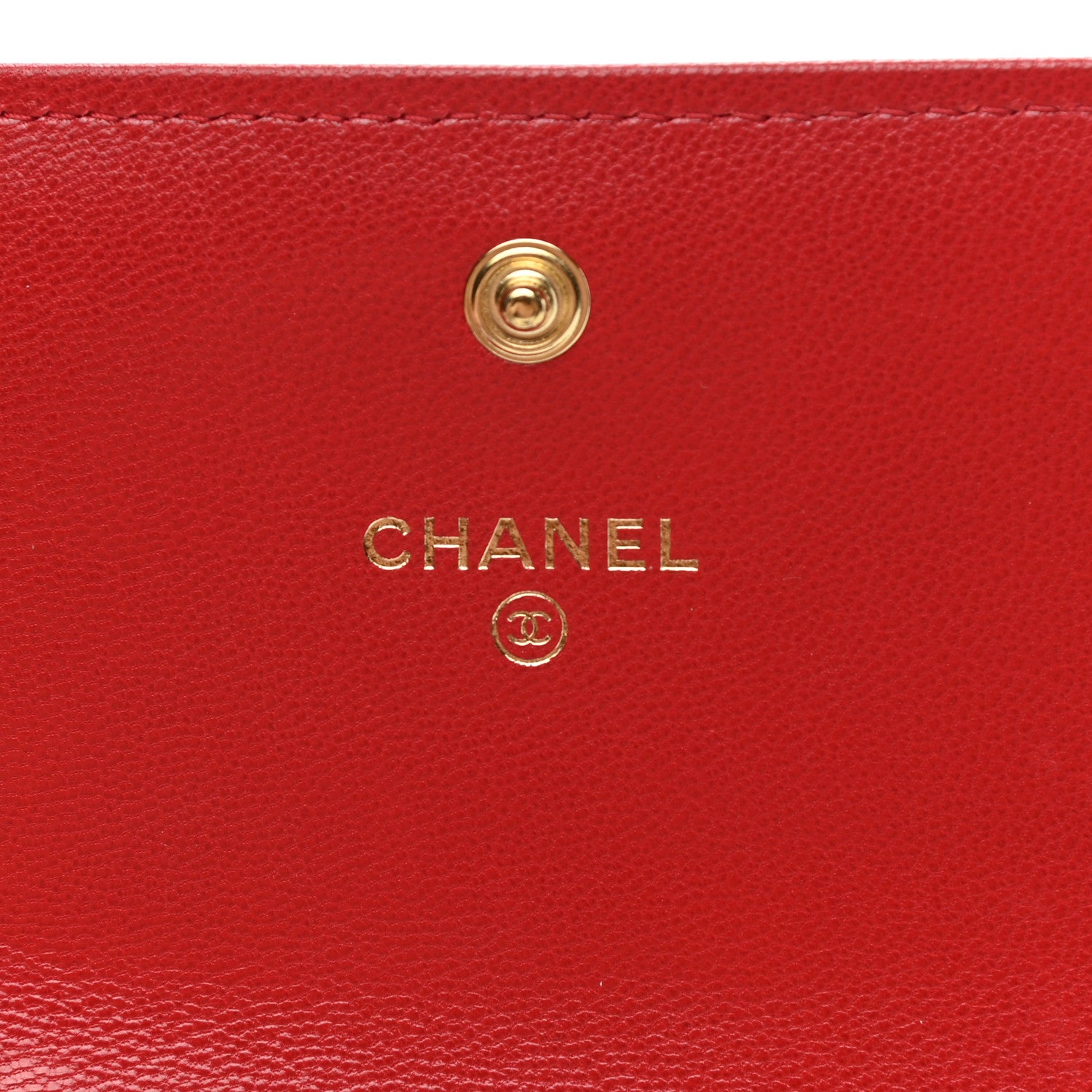 Chanel Goatskin Quilted Chanel 19 Flap Wallet Red 6 of 10