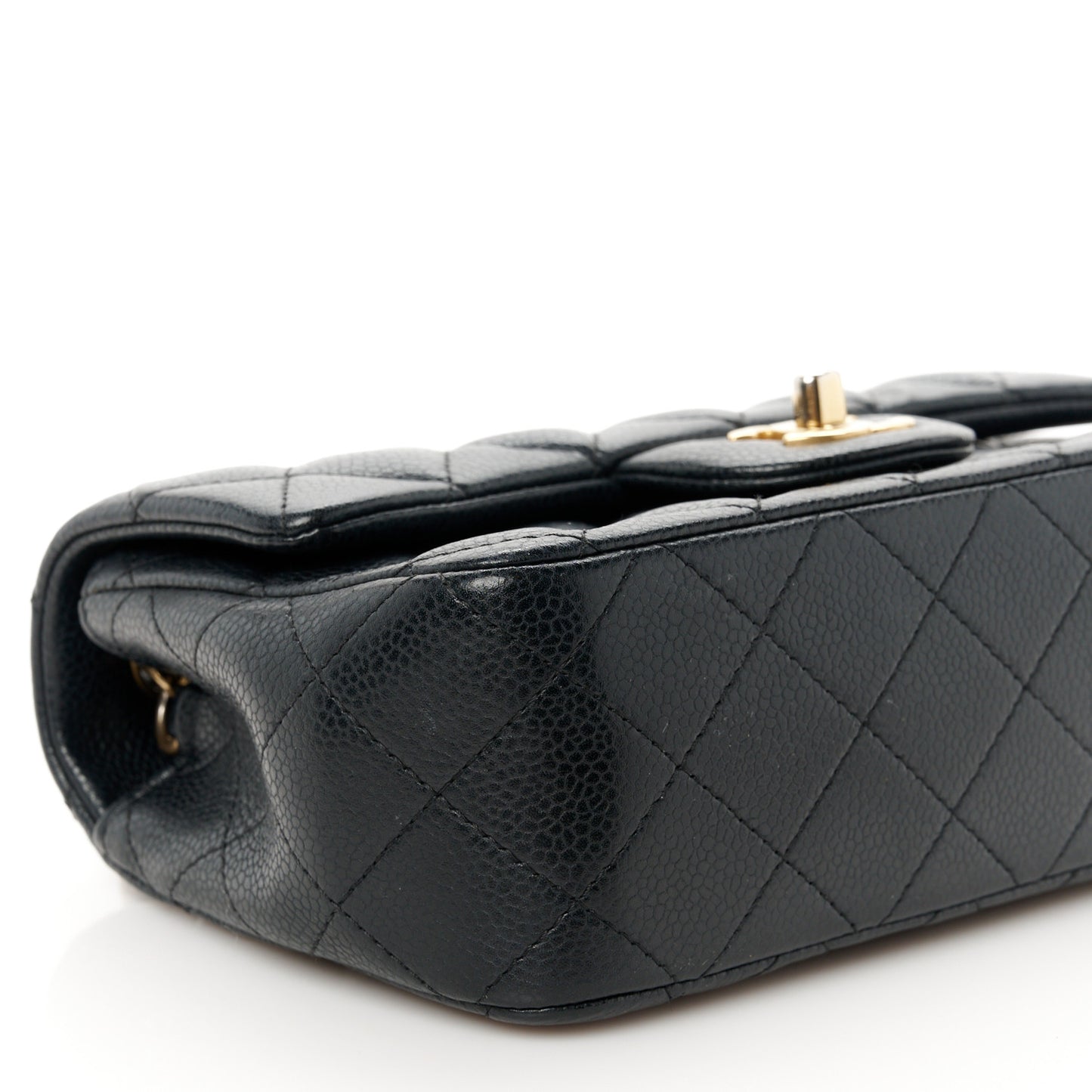 Caviar Quilted Mini Rectangular Flap Black