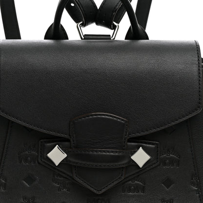 MCM Calfskin Ottomar Monogram Essential Small Backpack Black 7 of 11