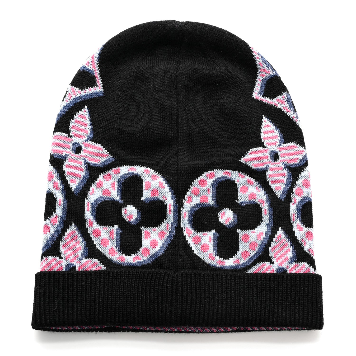 Louis Vuitton Knit Giant Monogram Beanie Black Pink 3 of 5