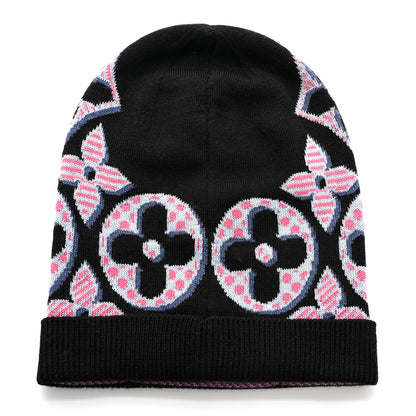Louis Vuitton Knit Giant Monogram Beanie Black Pink 3 of 5