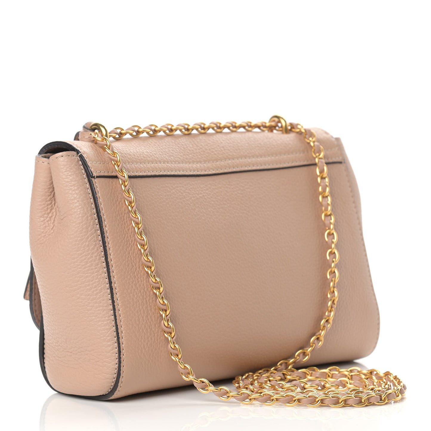 Small Classic Grain Calfskin Small Lily Flap Light Salmon