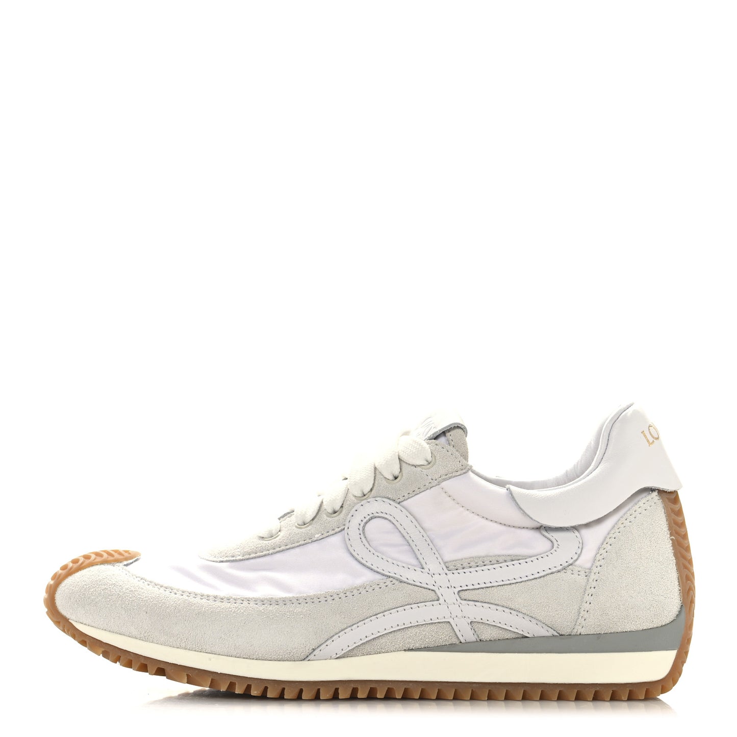 Nylon Suede Flow Retro Runner Sneakers 37 White