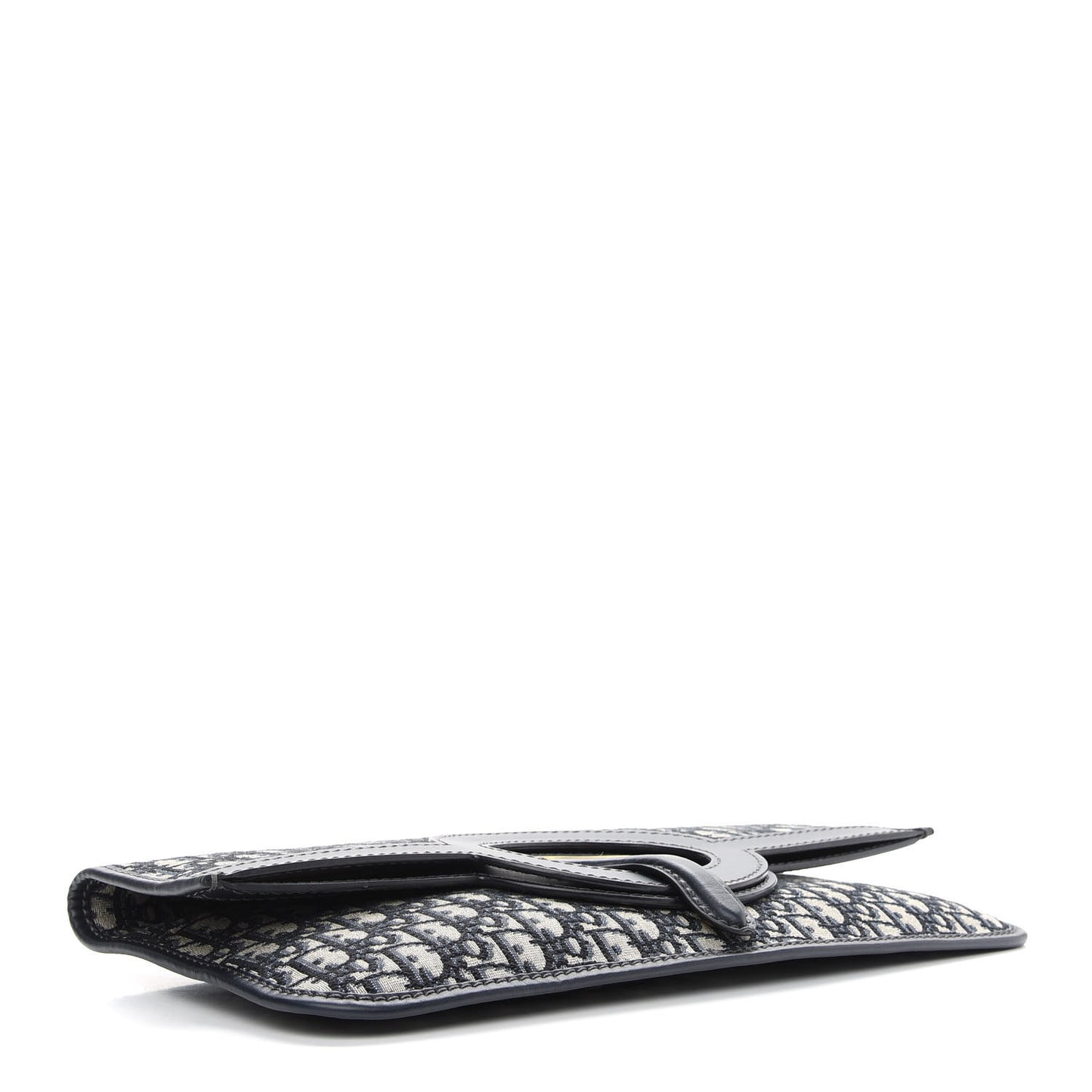 Oblique Fold Over Clutch Blue