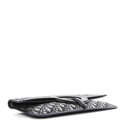 Christian Dior Oblique Fold Over Clutch Blue 5 of 10