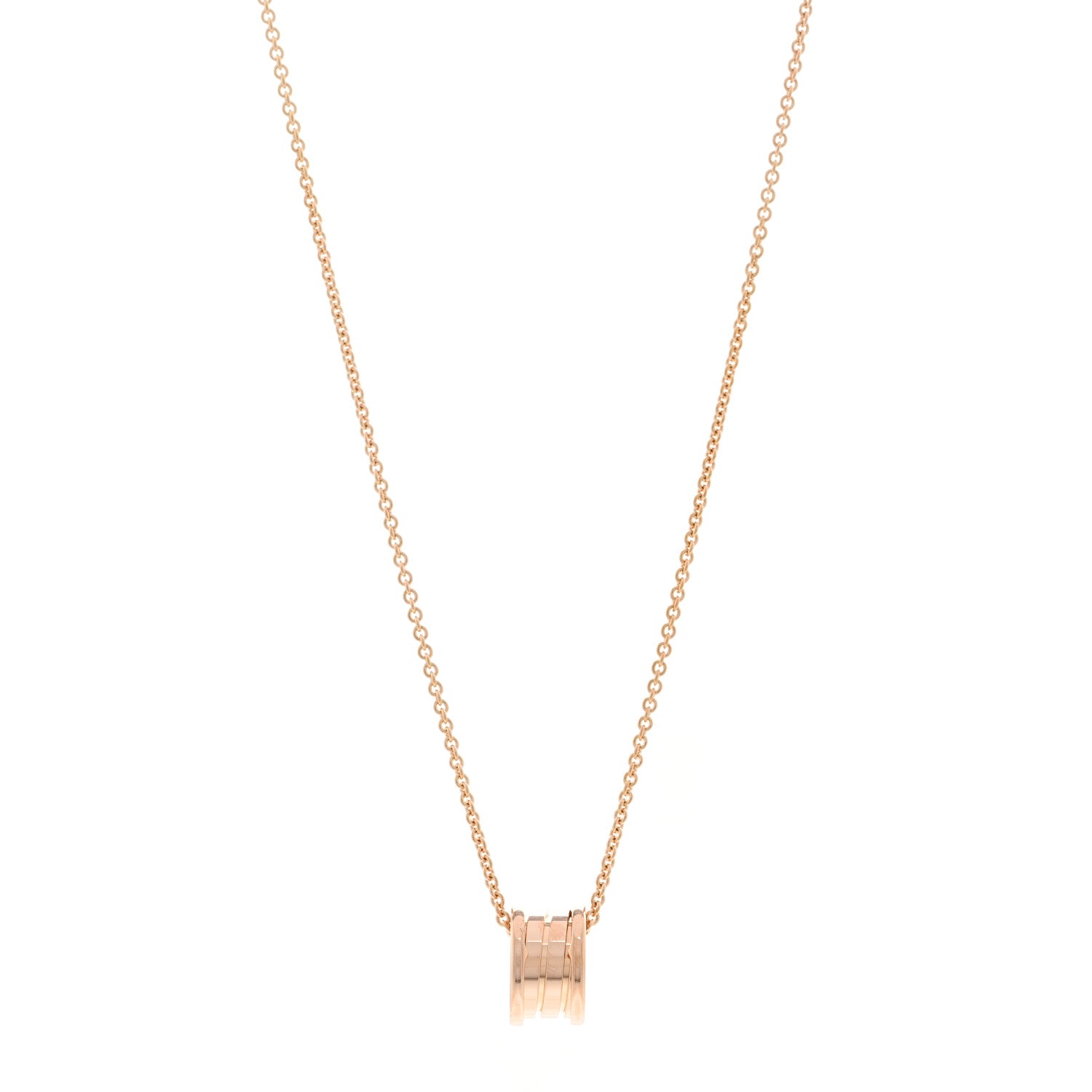 Bulgari 18K Rose Gold B.Zero1 Pendant Necklace 1 of 4