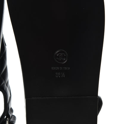 Chanel Lambskin Velcro Dad Sandals 36.5 Black 7 of 11