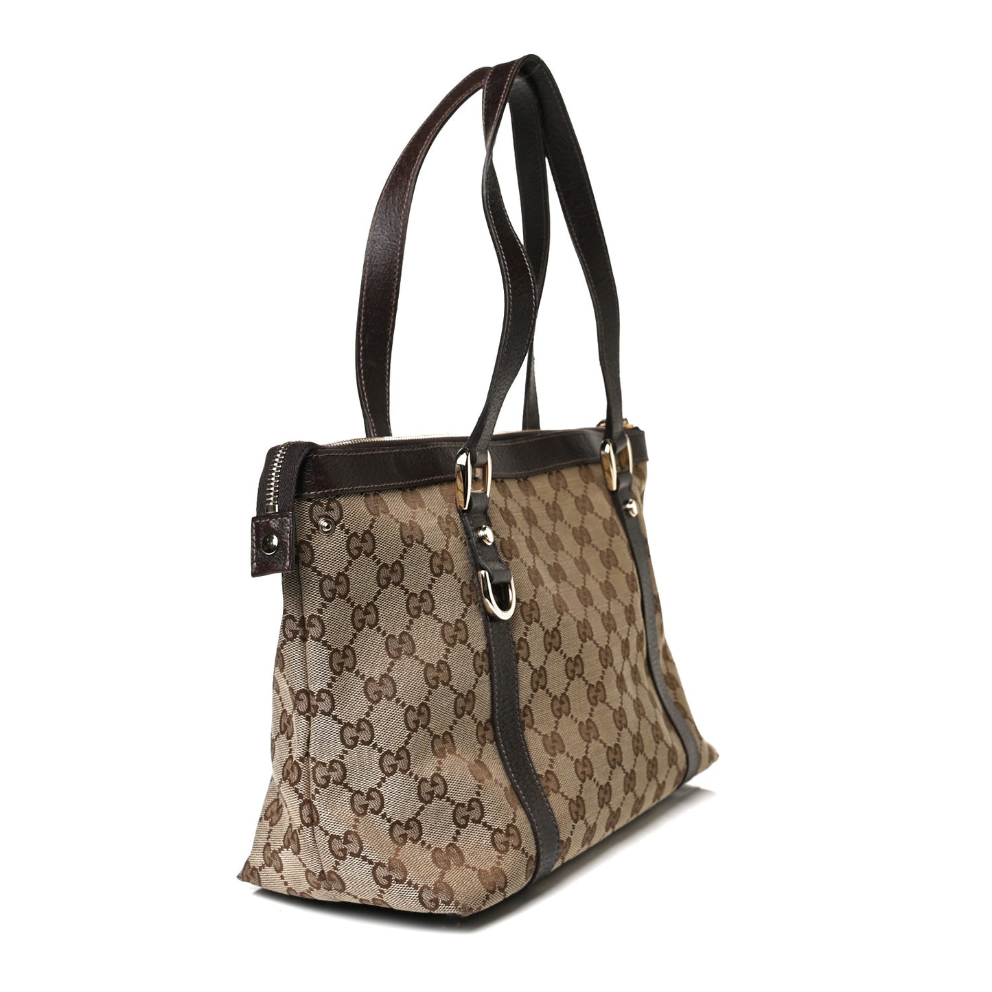 Monogram Medium Abbey Tote Dark Brown