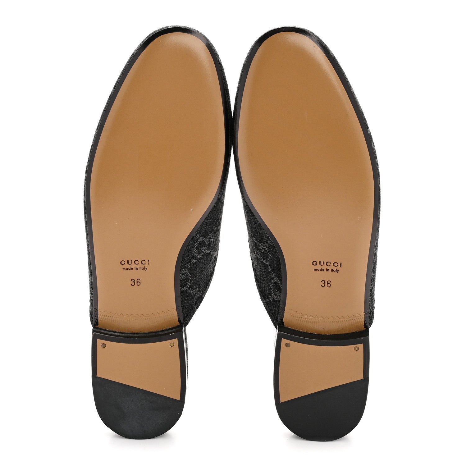 Gucci New Denim GG Malaga Kid Womens Princetown Slippers 36 Grey Black 6 of 10