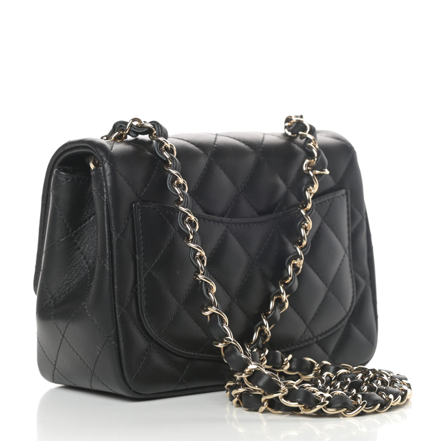 Chanel Lambskin Quilted Mini Square Flap Black 3 of 13