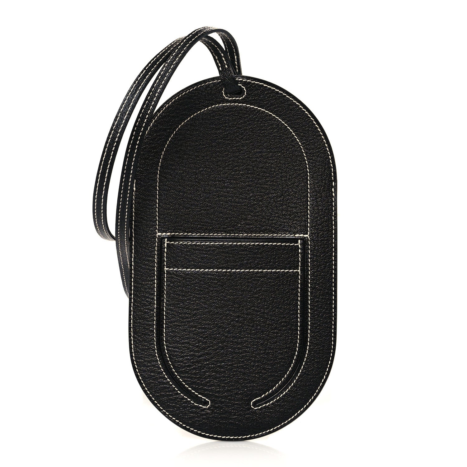Hermes Chevre Mysore Verso In-The-Loop Phone To Go GM Case Black Havane 1 of 7