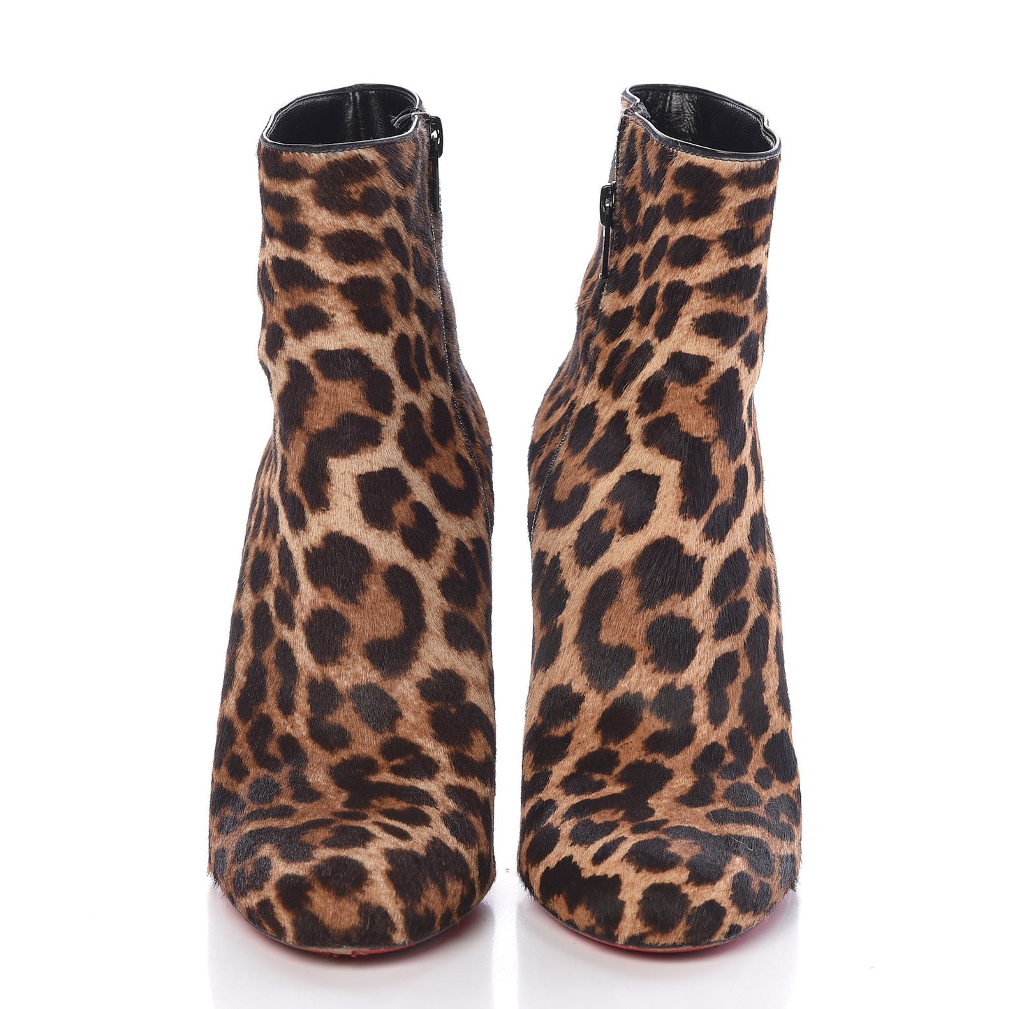 Pony Hair Leopard Print Fifi 100 Booties 38