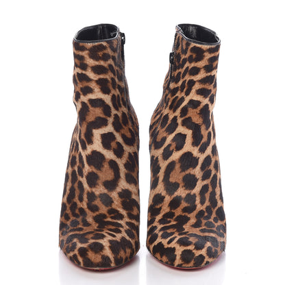 Christian Louboutin Pony Hair Leopard Print Fifi 100 Booties 38 2 of 7