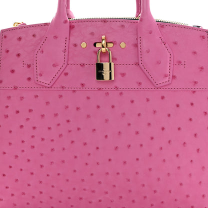 Louis Vuitton Ostrich City Steamer PM Rose 7 of 11