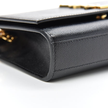 Saint Laurent Grain De Poudre Small Monogram Kate Satchel Black 8 of 12