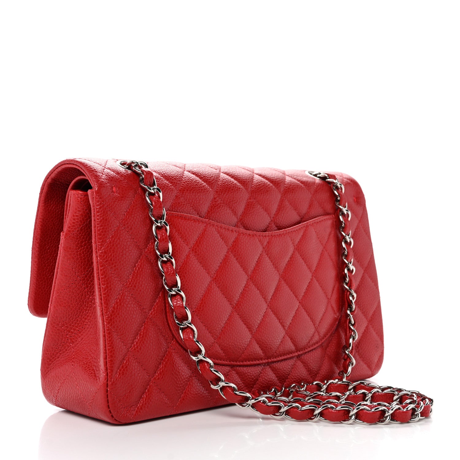 Chanel Caviar Quilted Medium Double Flap Red 3 of 10