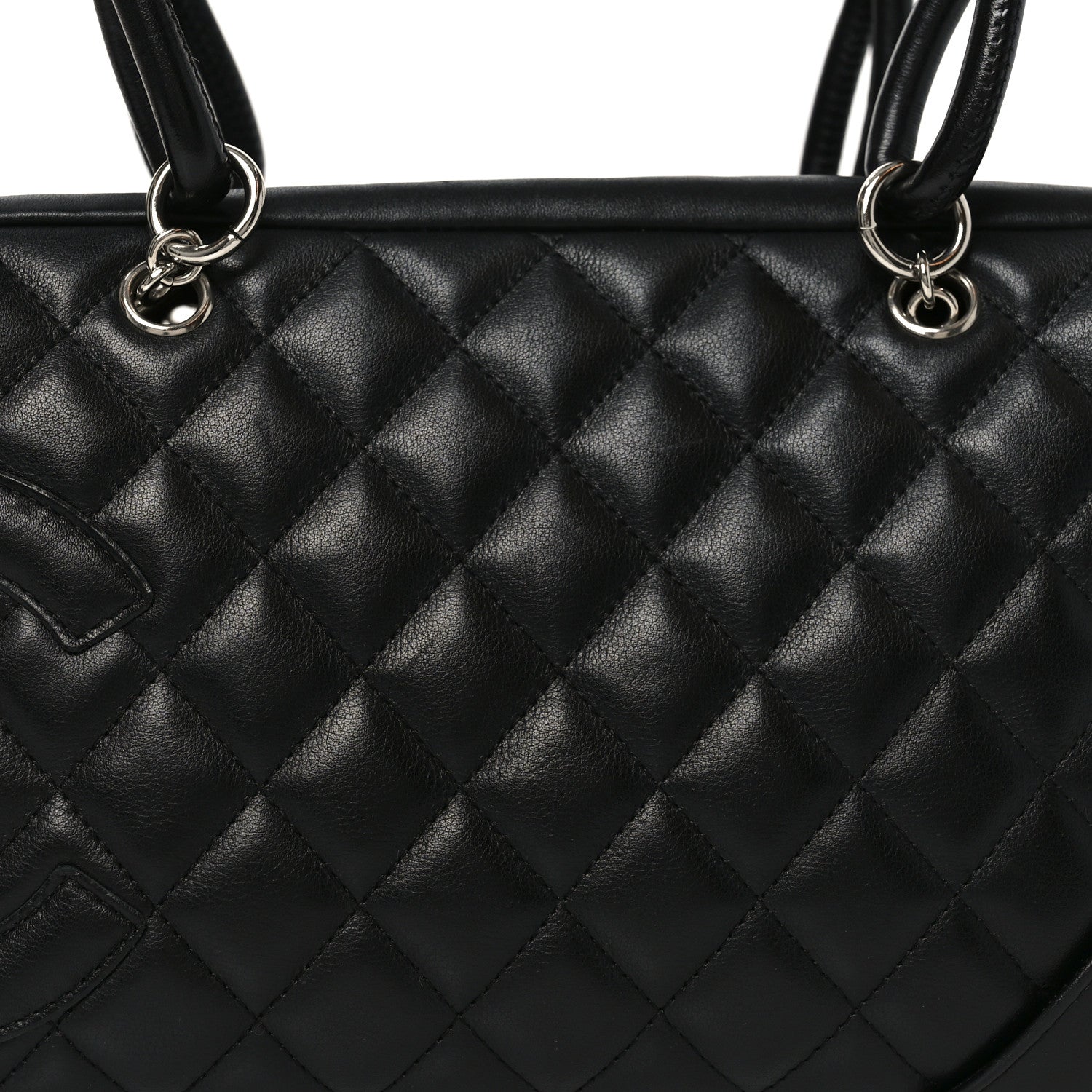 Chanel Calfskin Quilted Large Cambon Bowler Black 8 of 10