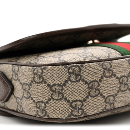 Gucci GG Supreme Monogram Textured Dollar Calfskin Small Ophidia Top Handle Shoulder Bag Beige Brown 9 of 12