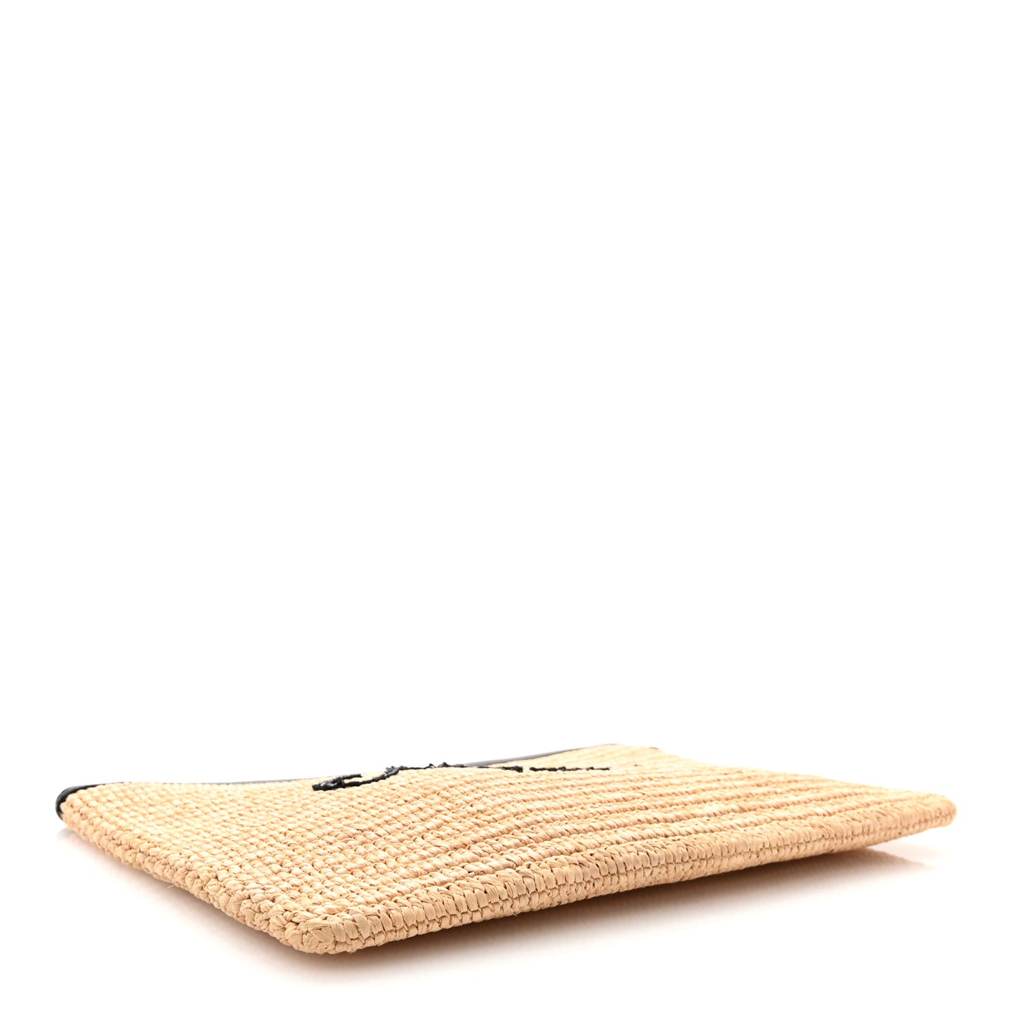 Raffia Sequin Large Pouch Black